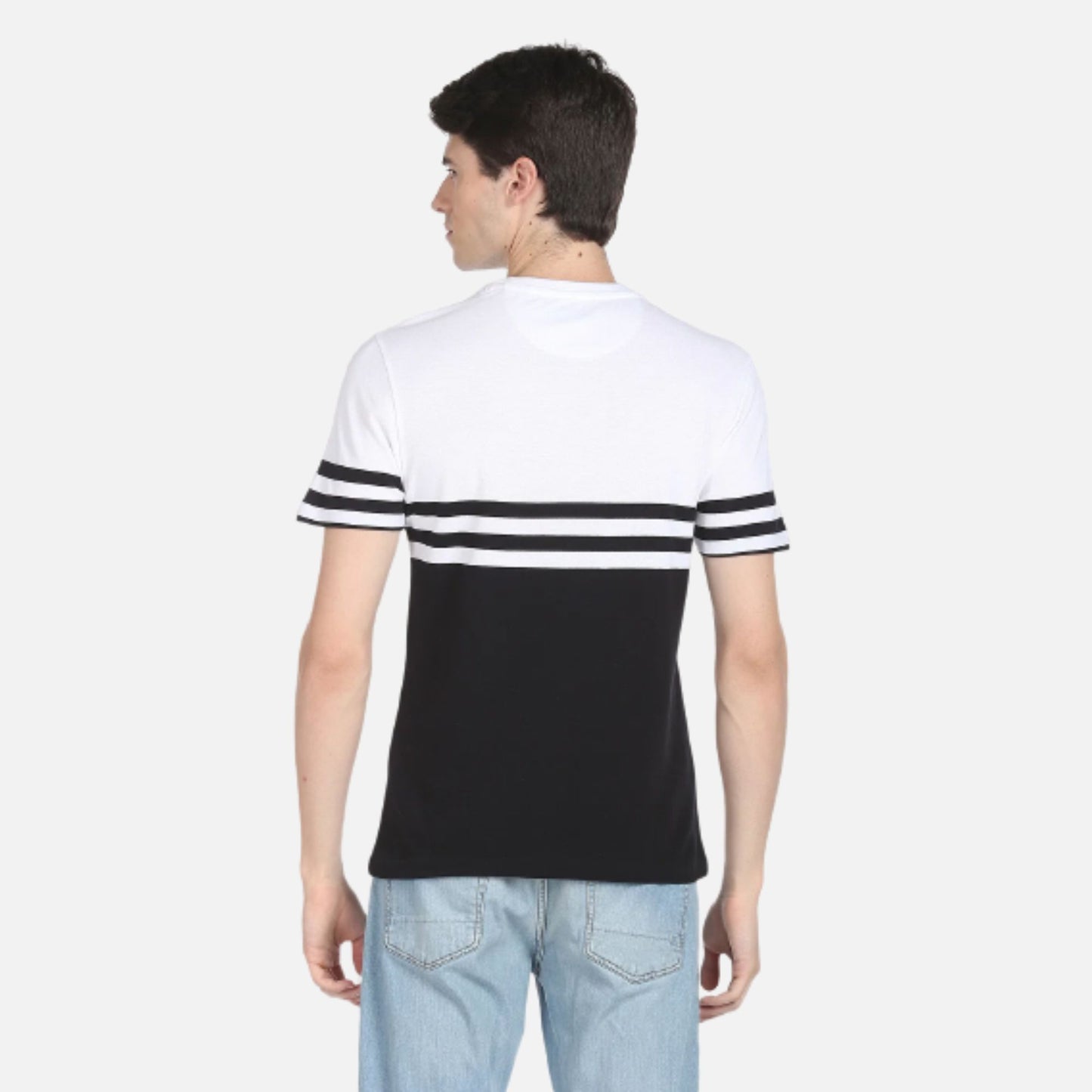 Colour Block Cotton T-Shirt