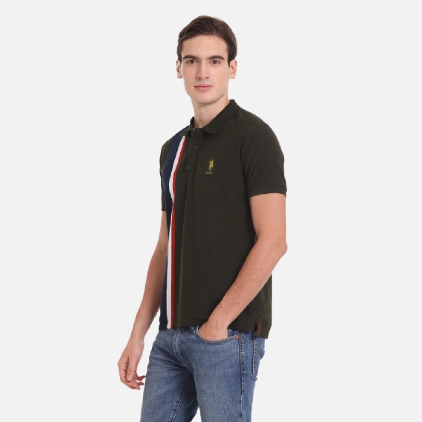 Slim Fit Engineered Stripe Polo Shirt