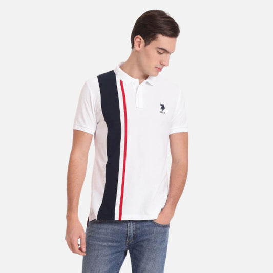 Slim Fit Engineered Stripe Polo Shirt