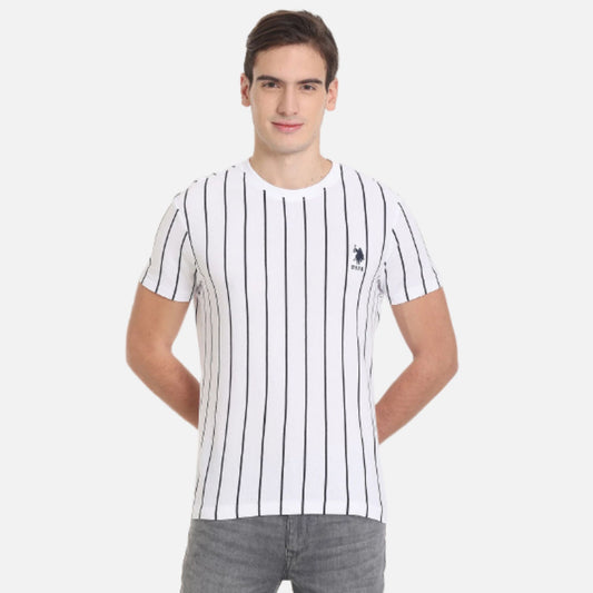 Slim Fit Vertical Stripe Polo Shirt