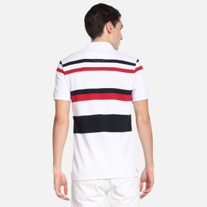 Striped Pique Polo Shirt