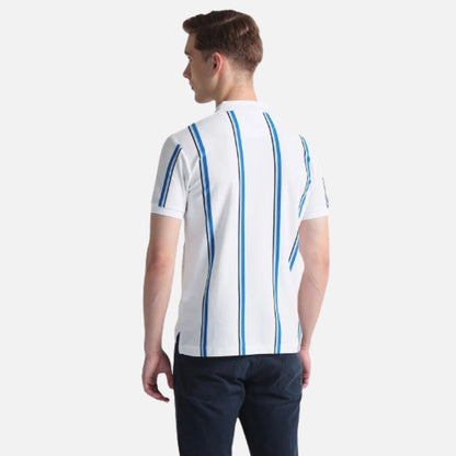 Vertical Stripe Logo Polo Shirt