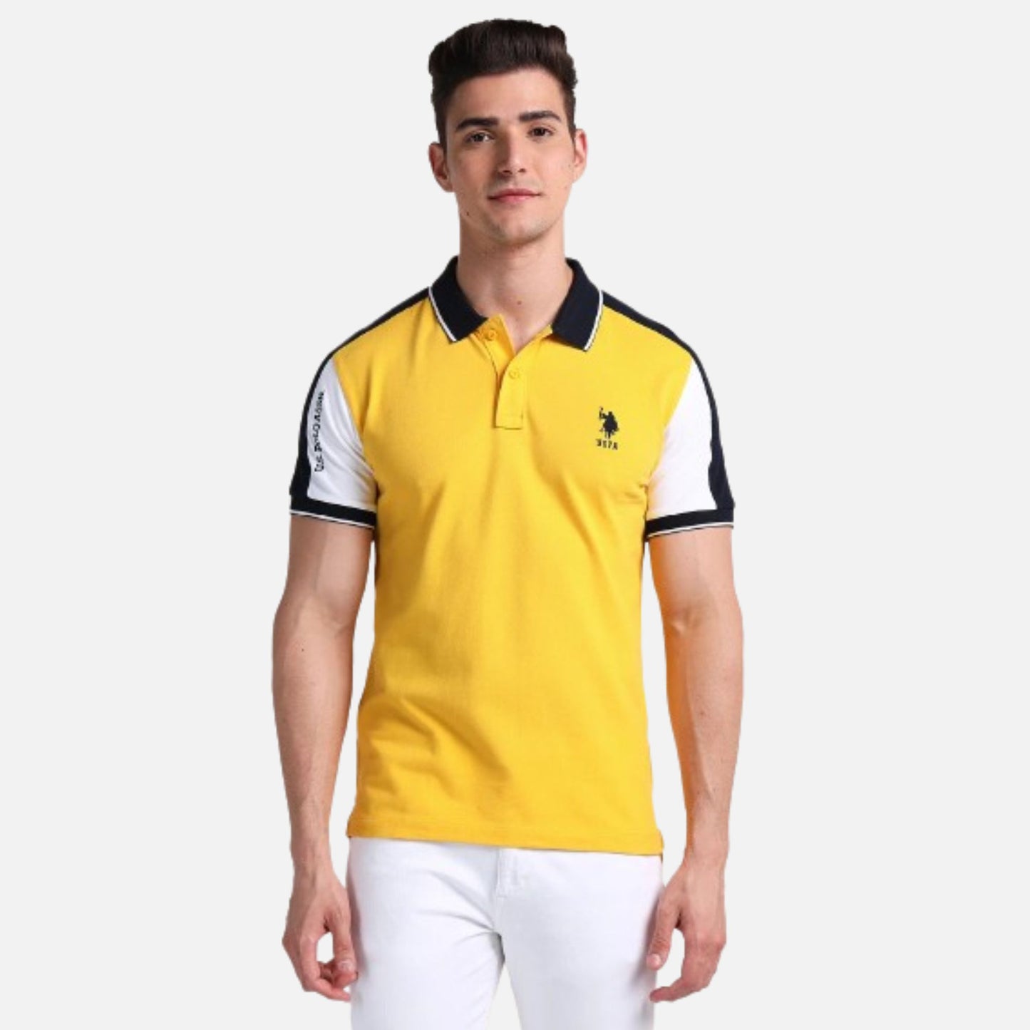 Slim Fit Colour Block Polo Shirt