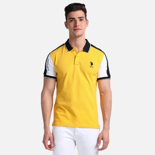 Slim Fit Colour Block Polo Shirt