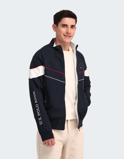Navy Reversible High Neck Jacket