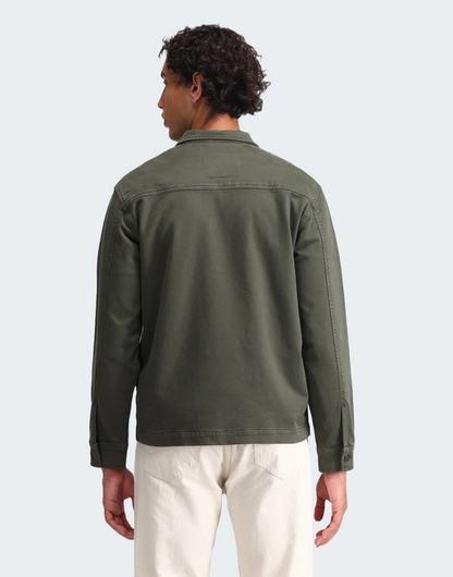 Olive Pure Cotton Solid Jacket