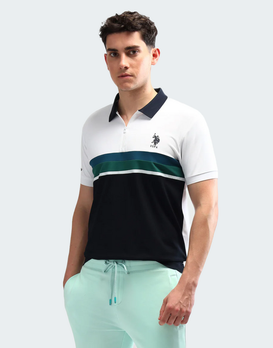 Slim Fit Colourblocked Polo Shirt
