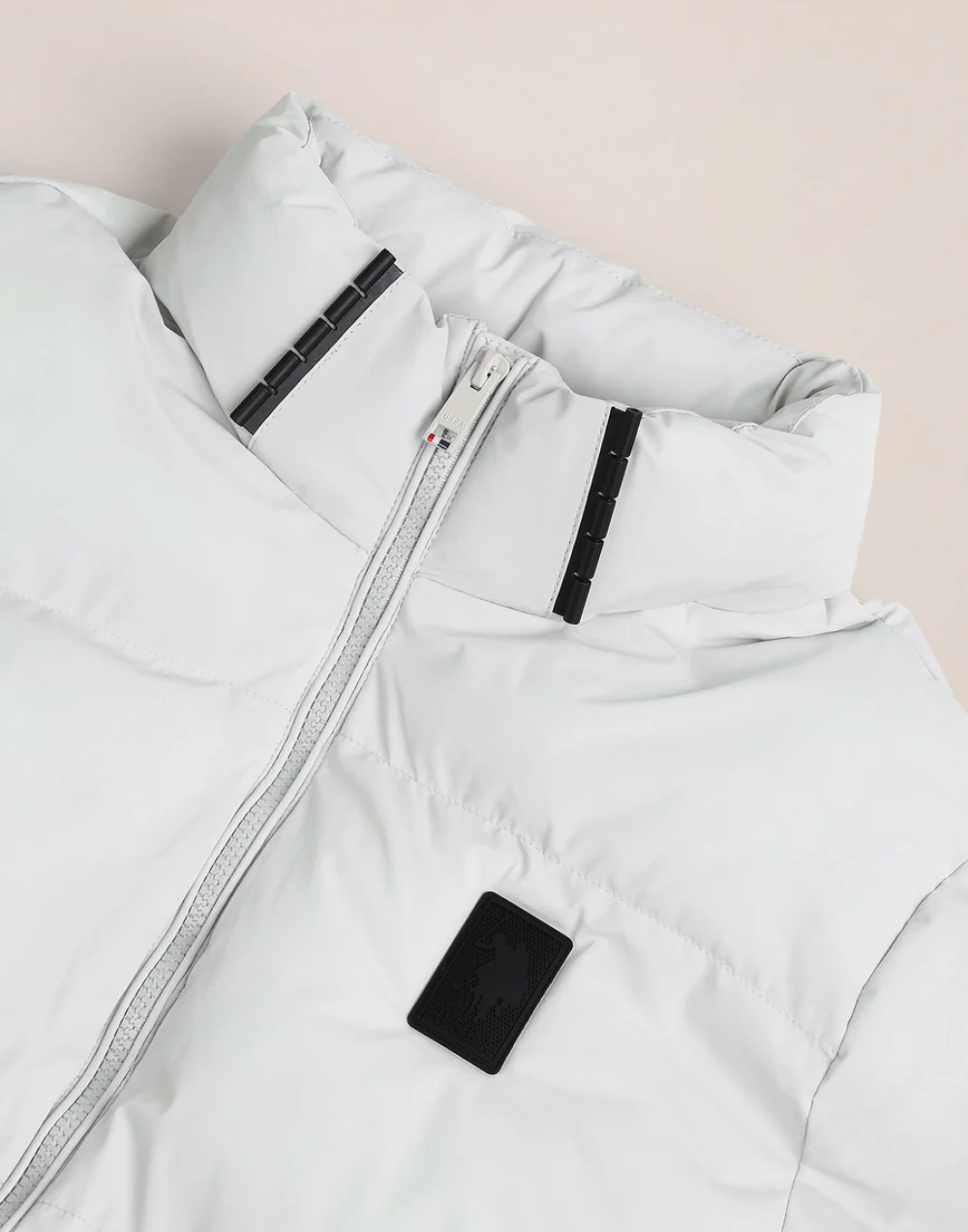 Grey Detachable Hood Padded Jacket
