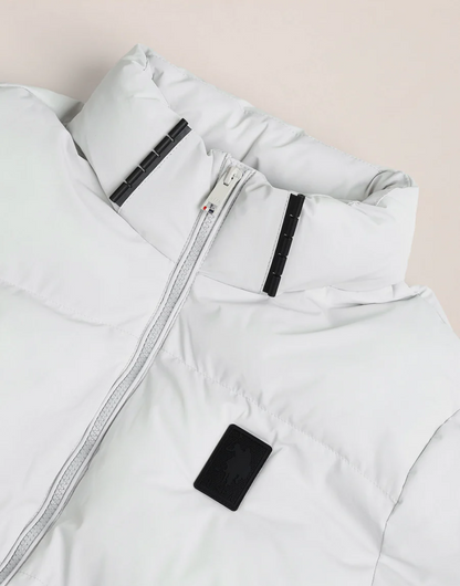 Grey Detachable Hood Padded Jacket