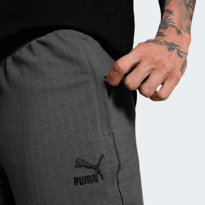 Black CLASSICS Herringbone Men's Pants