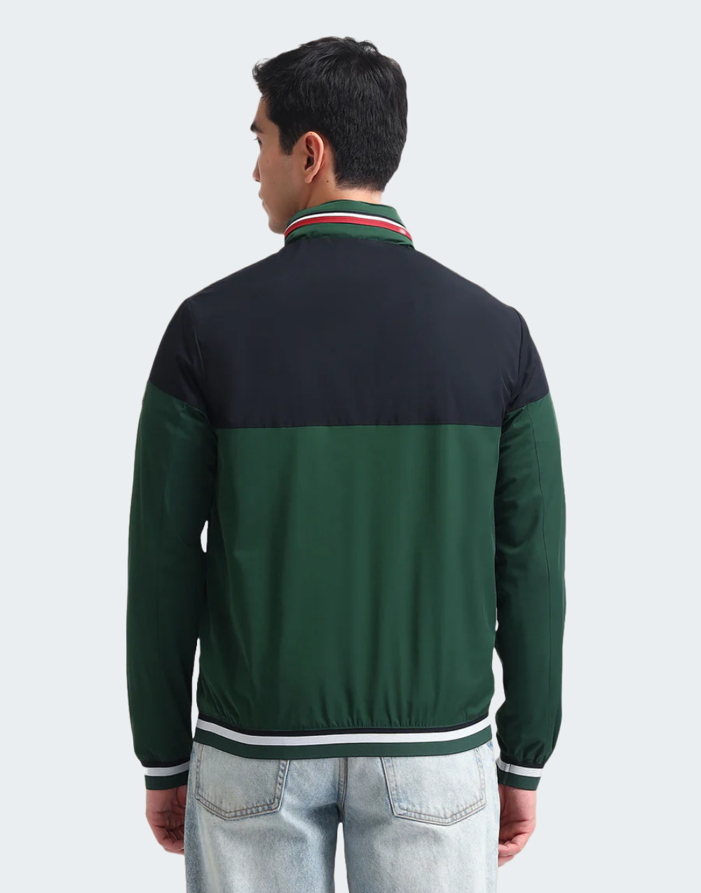 Regular Fit Colourblocked Bomber Jacket