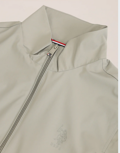 Light Green Colour Blocked Regular Fit Jacket