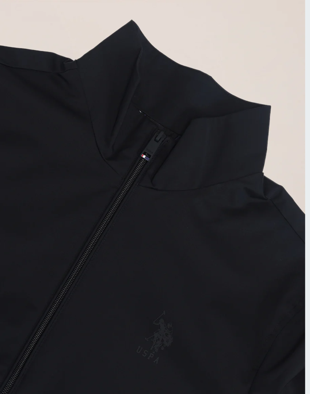 Black Colour Blocked Regular Fit Jacket