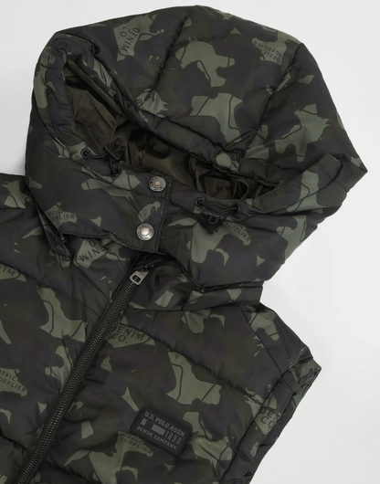 Camouflage Print Regular Fit Jacket