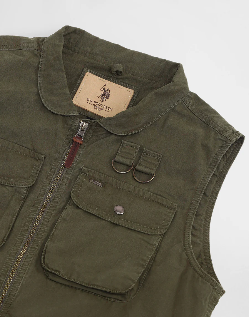 Olive Solid Regular Fit Jacket