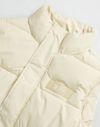 Ivory Regular Fit Solid Padded Jacket