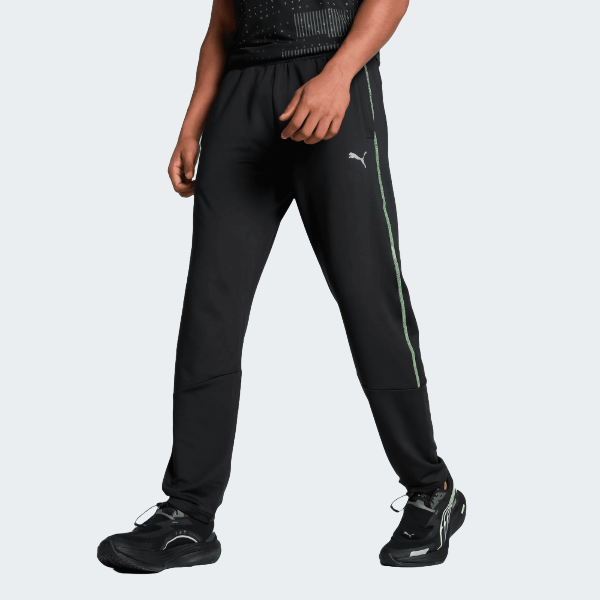 Black PUMA x one8 Men's Slim Fit Knitted Training Pants