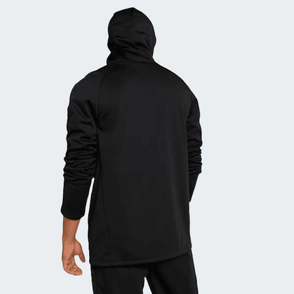 Black EVOSTRIPE Full-Zip Men's Slim Fit Hoodie