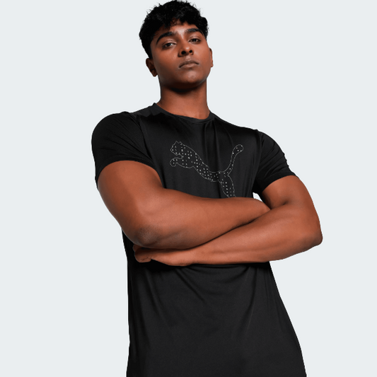 Black PUMA x one8 Men's Slim Fit Training Core Tee