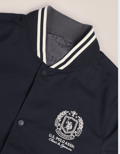 Regular Fit Solid Bomber Jacket