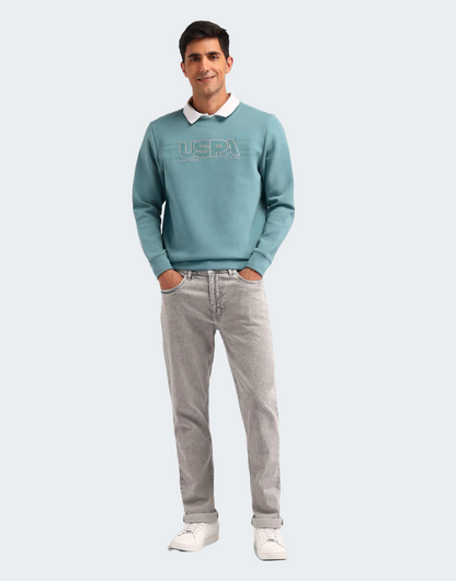 Brand Printed Regular Fit Sweatshirt