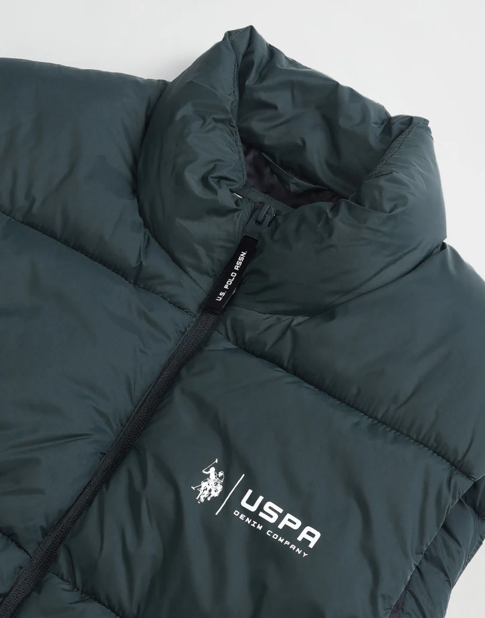 Dark Green High Neck Padded Jacket