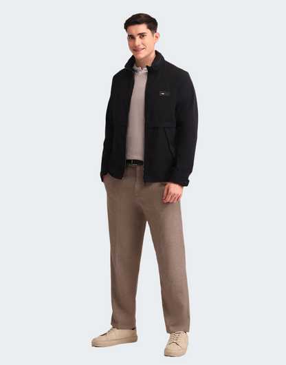 Regular Fit Solid Padded Jacket