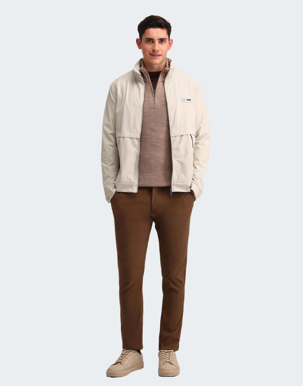 Regular Fit Solid Padded Jacket