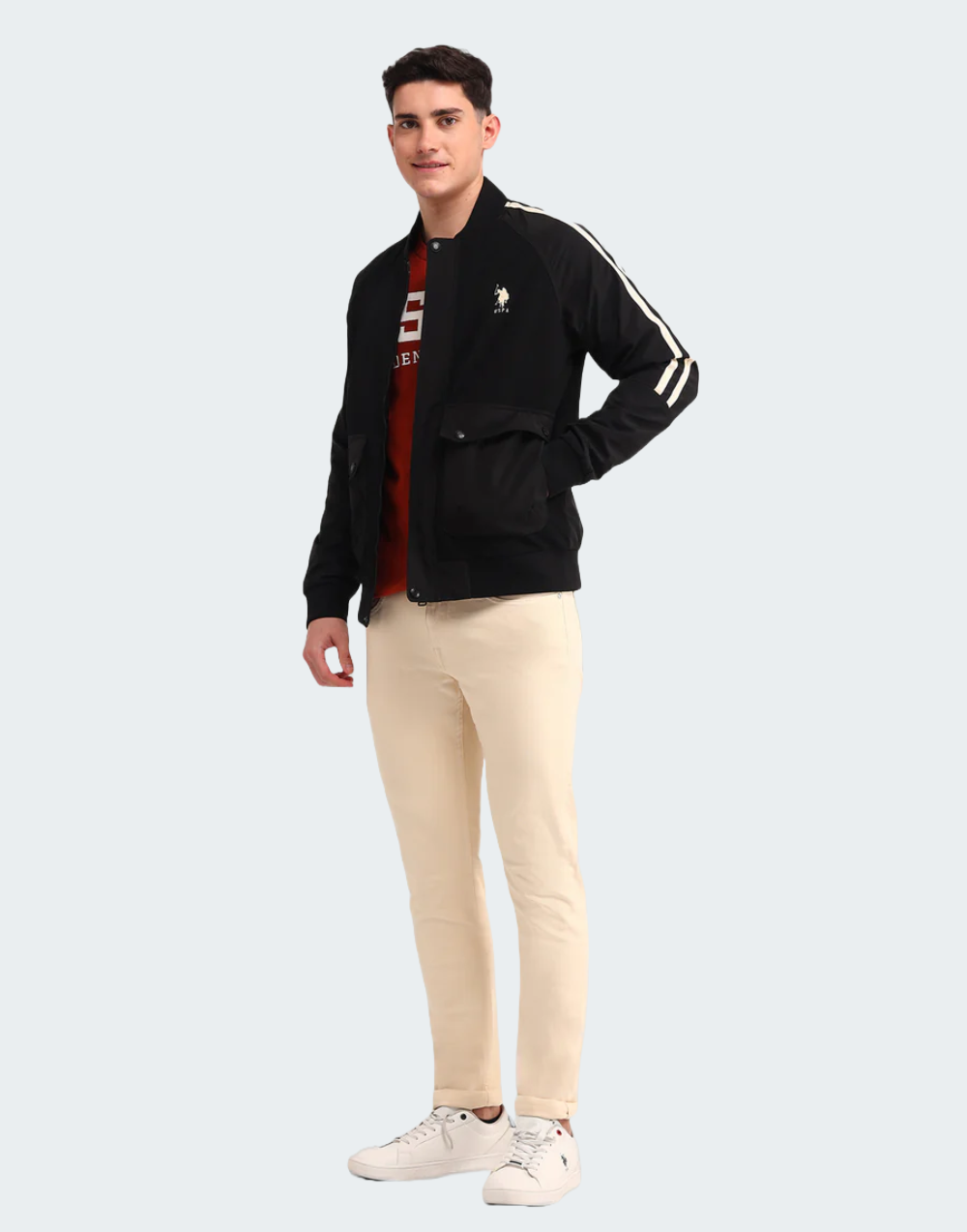 Vertical Stripes Regular Fit Jacket