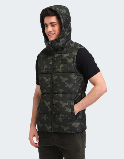 Camouflage Print Regular Fit Jacket