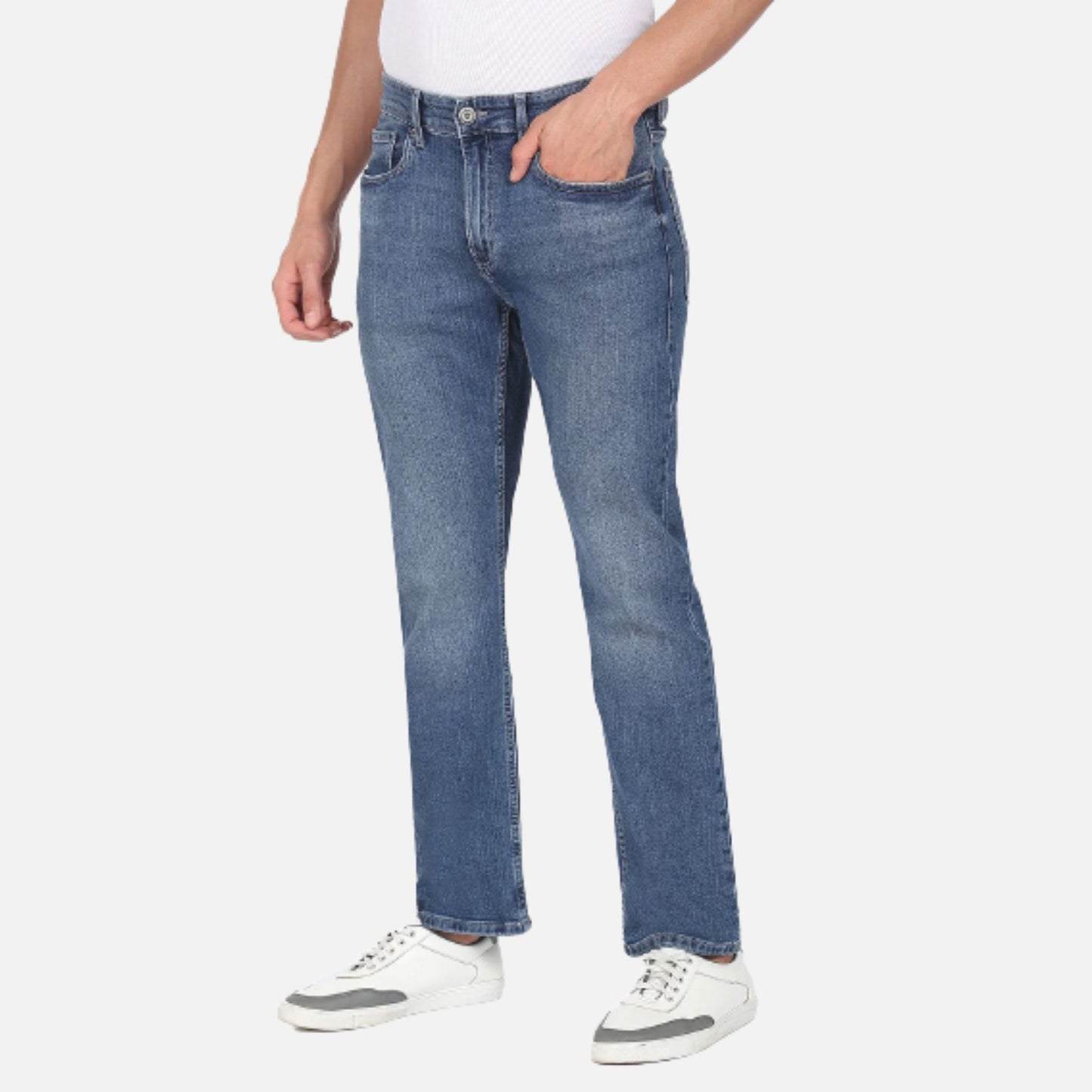 Mid Rise F Jango Straight Fit Jeans