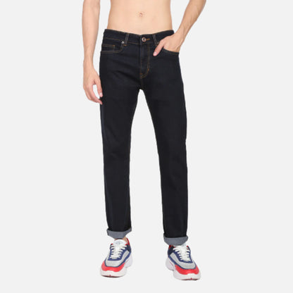 Dark Blue Rinsed Django Straight Fit Jeans