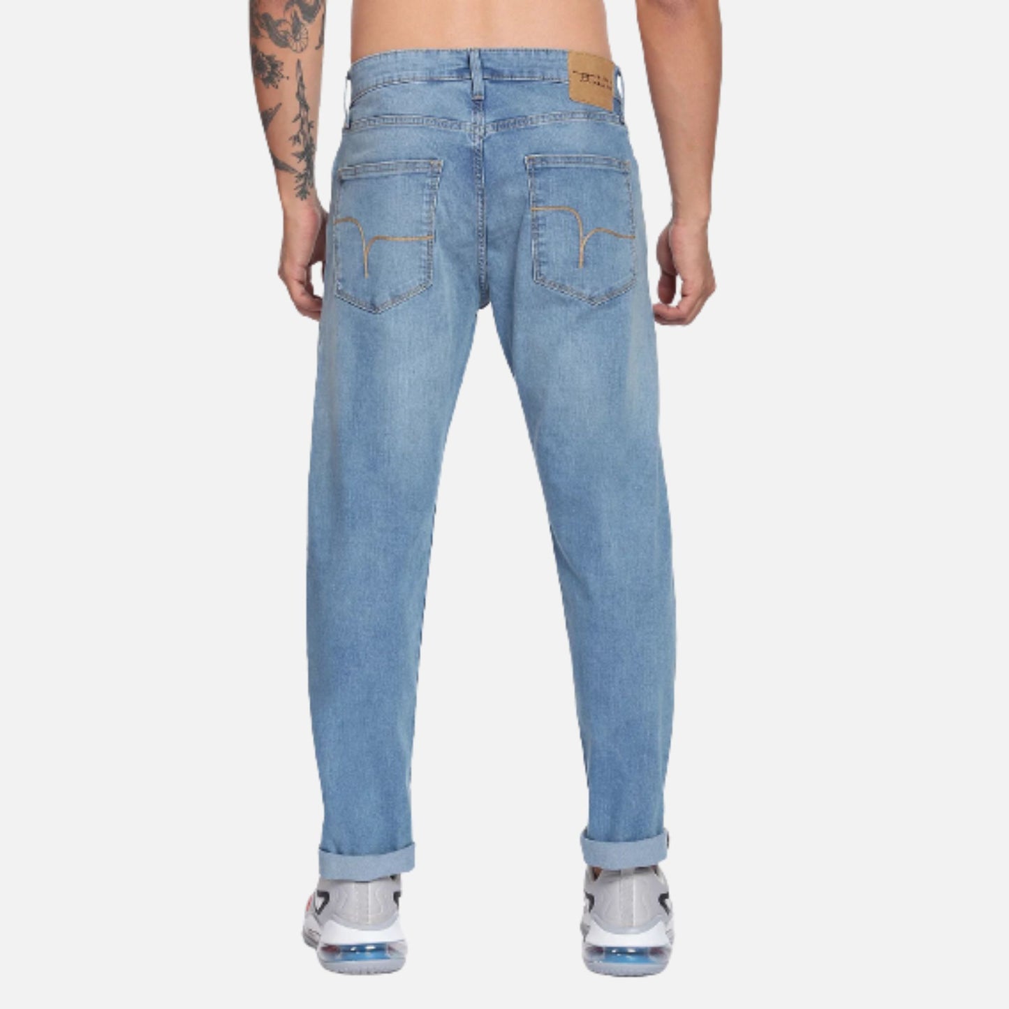 Slim Tapered Fit Stone Wash Jeans