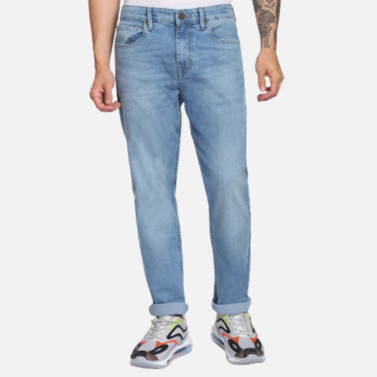 Slim Tapered Fit Stone Wash Jeans