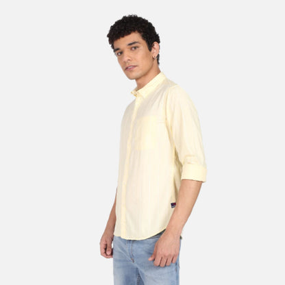 Vertical Stripe Cotton Casual Shirt