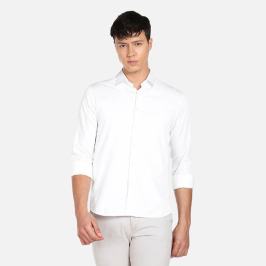 Solid Satin Casual Shirt