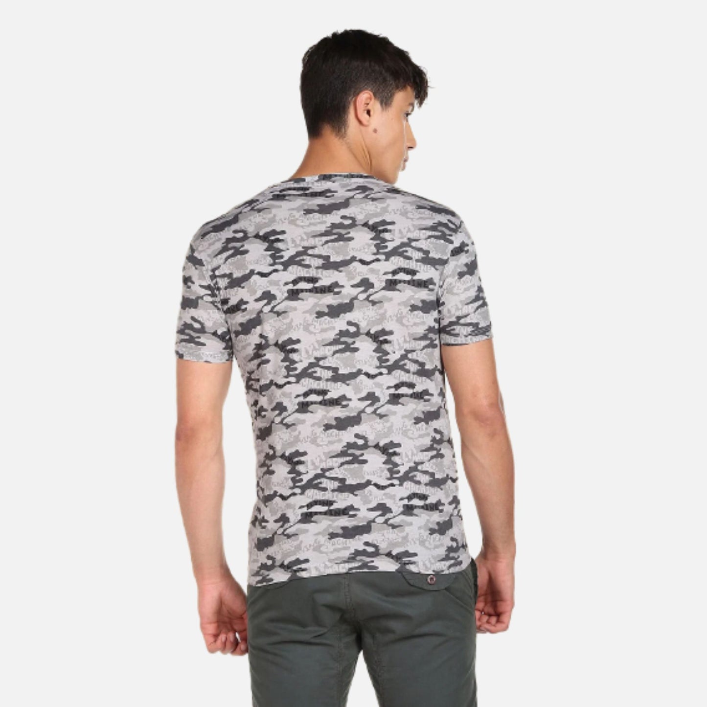 Slim Fit Camouflage Print T-Shirt