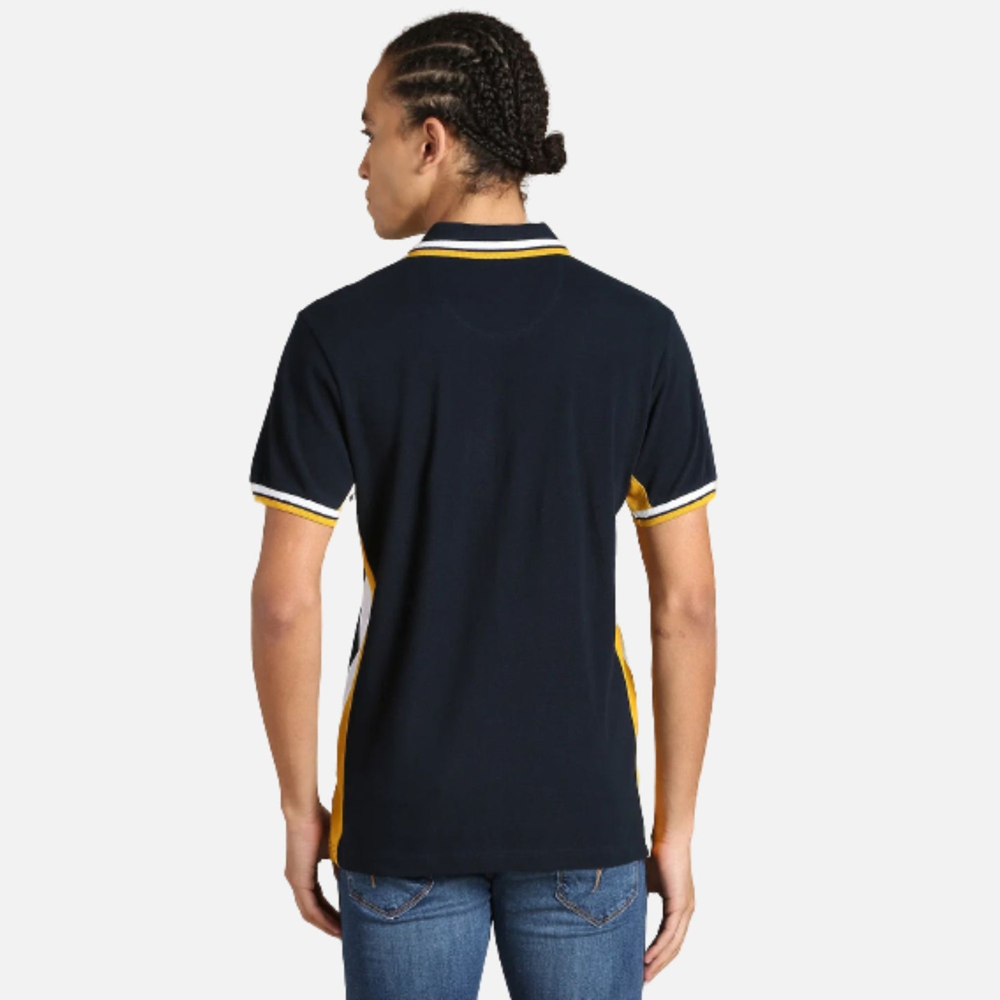 Cut And Sew Slim Fit Polo Shirt