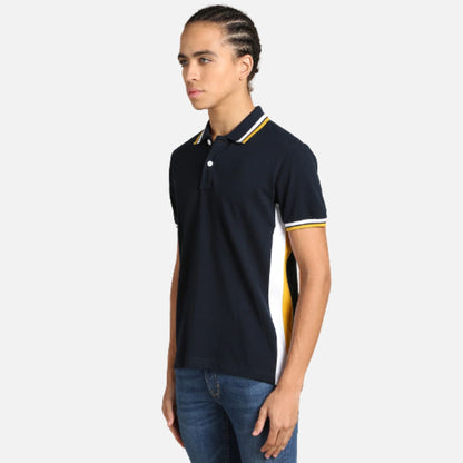 Cut And Sew Slim Fit Polo Shirt