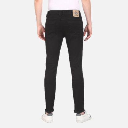 Black Brandon Slim Tapered Fit Mid Rise Jeans