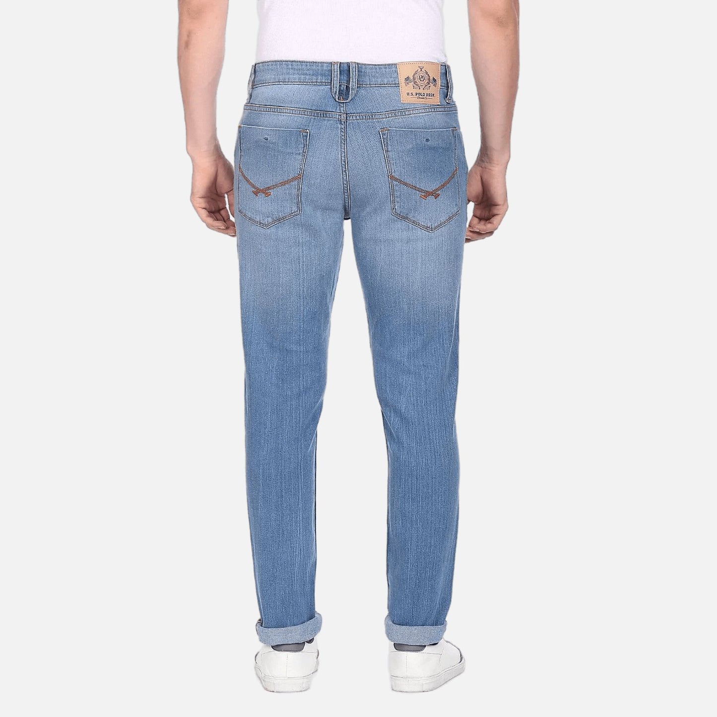 Blue Brandon Slim Tapered Fit Stone Wash Jeans