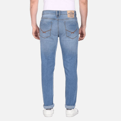 Blue Brandon Slim Tapered Fit Stone Wash Jeans