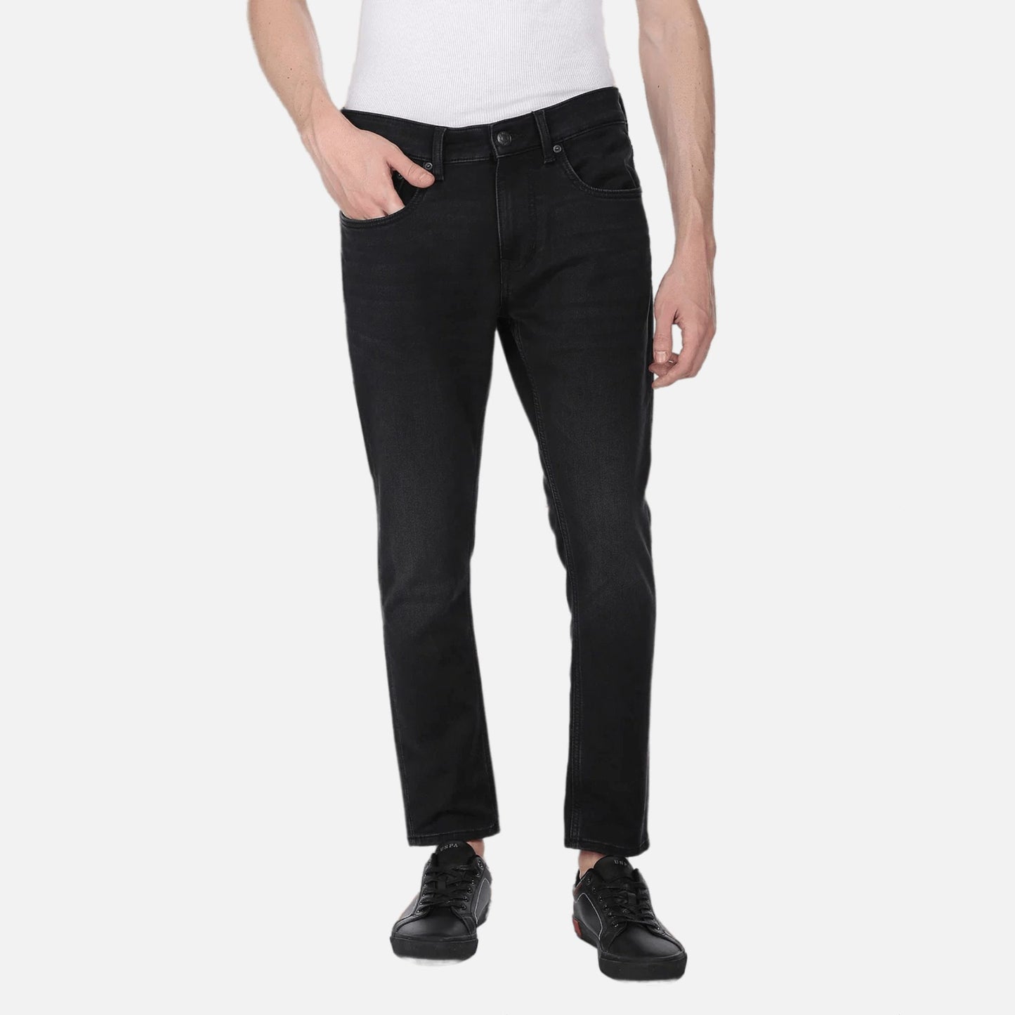 Mid Rise Henry Tapered Fit Jeans