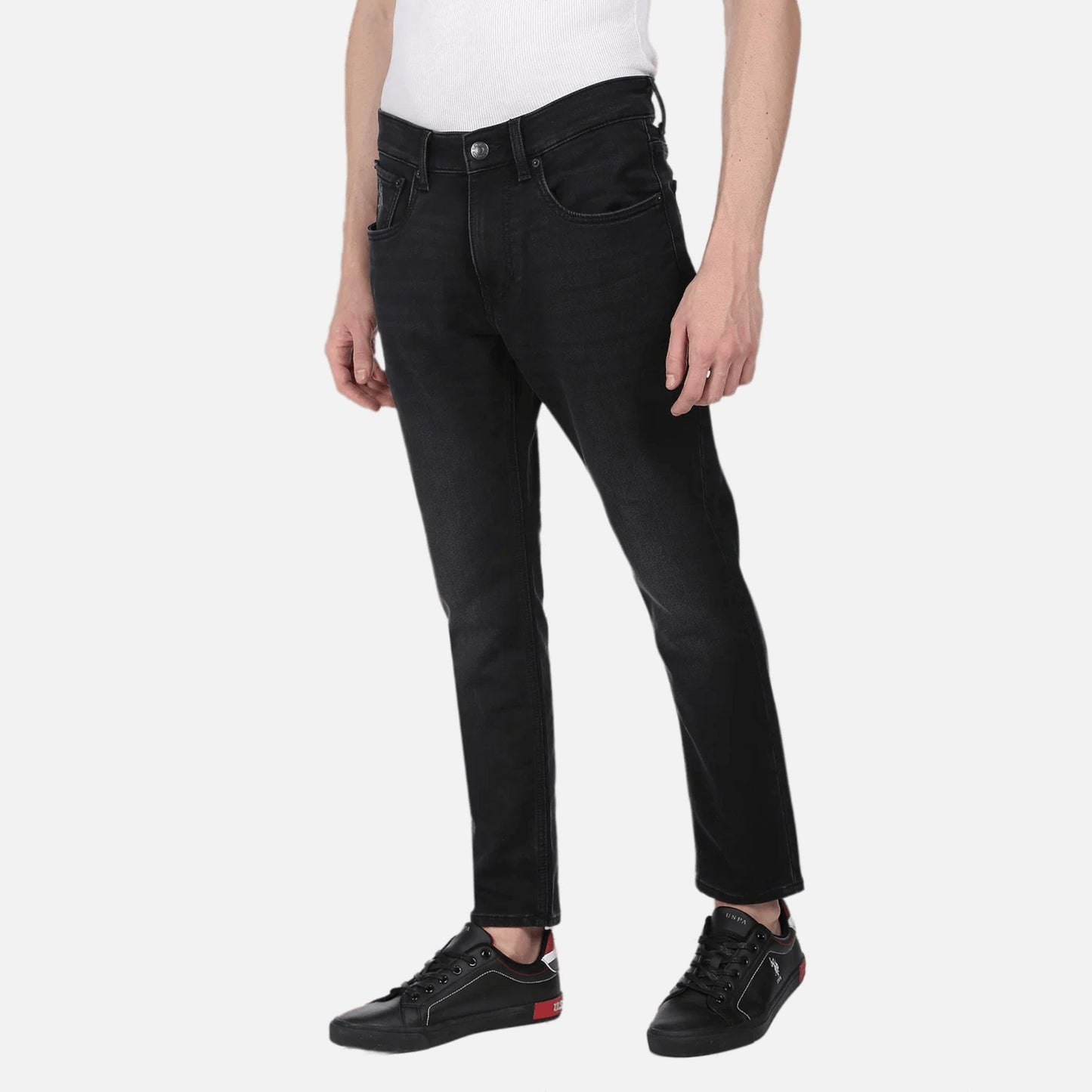 Mid Rise Henry Tapered Fit Jeans