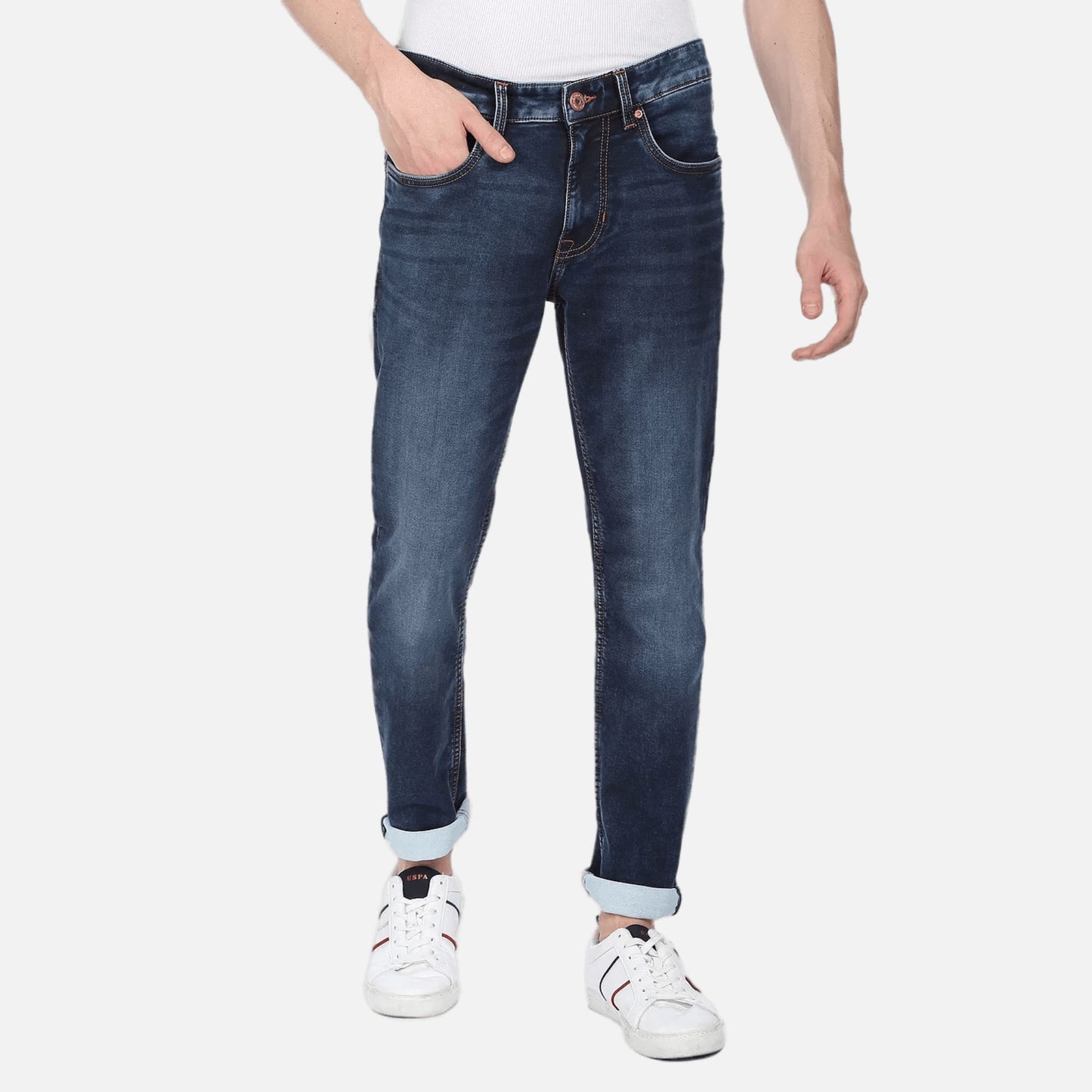 Mid Rise Brandon Slim Tapered Fit Jeans