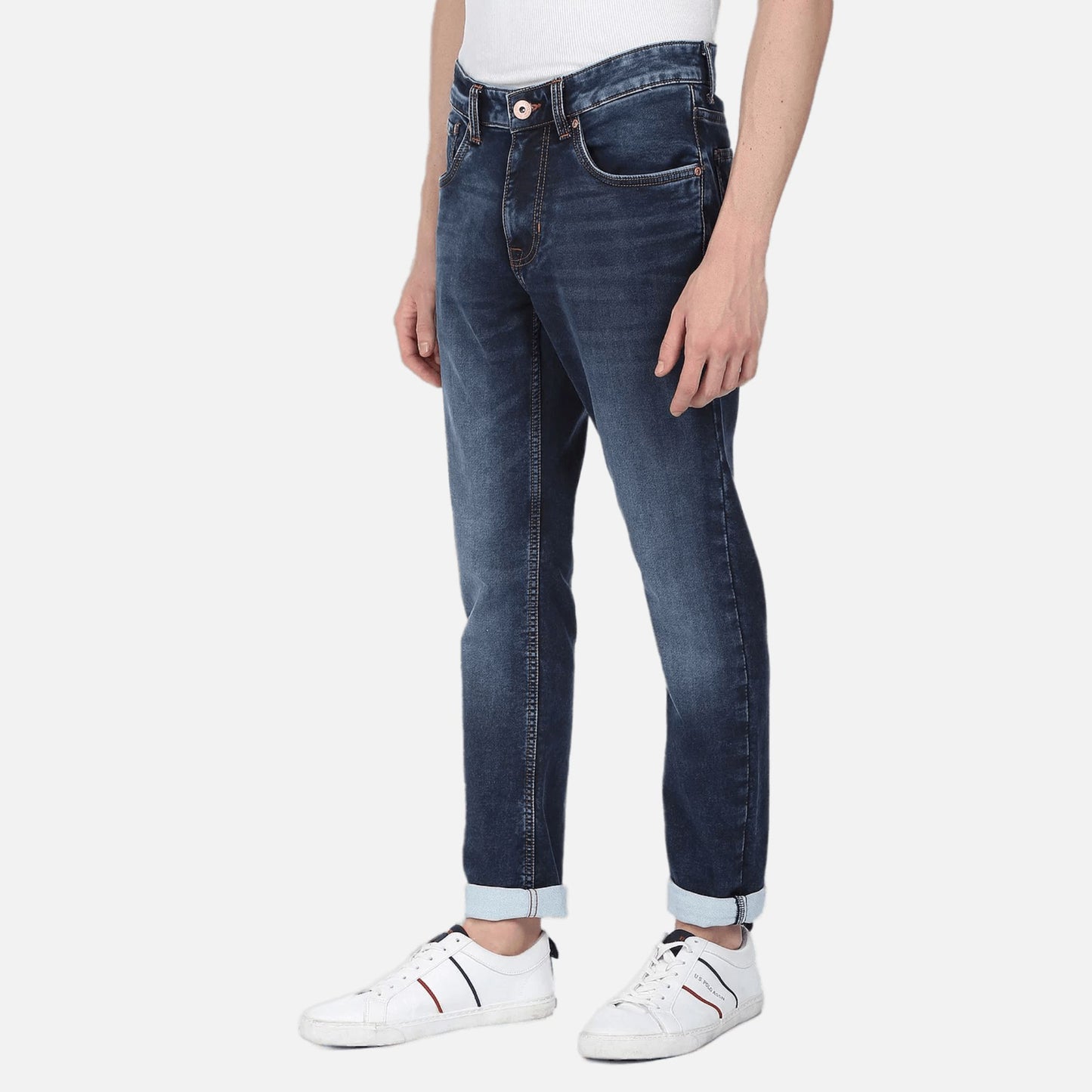 Mid Rise Brandon Slim Tapered Fit Jeans