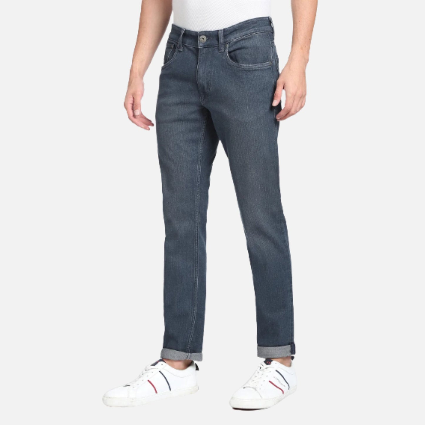 Dark Wash Slim Tapered Jeans