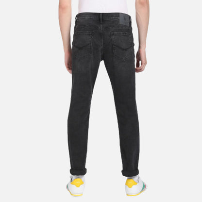 Stone Wash Slim Tapered Jeans