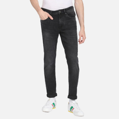 Stone Wash Slim Tapered Jeans