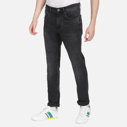 Stone Wash Slim Tapered Jeans